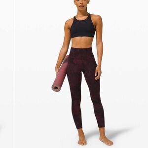 Lululemon Align Pant 25" *Diamond Dye Diamond Dye Cassis Black leggings